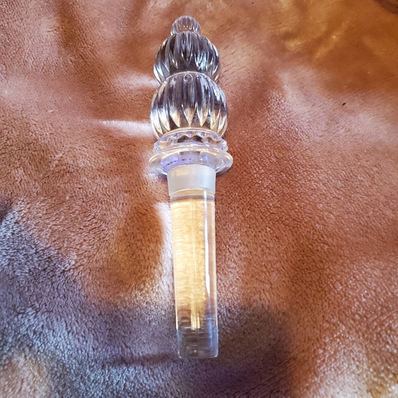 Two Elegant Glass & Silver Wine Bottle Toppers - Picture 2 of 7